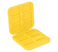 Alomejor Estuche de Tarjetas de Juego 12 en 1 para con 12 Ranuras para Cartuchos, Almacenamiento Protector Portátil para Jugadores, Silicona Ligera (Yellow)