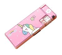Alomejor Estuche grande de doble cara con sacapuntas, estuche portátil para suministros escolares para niños, N.º 513, #3, Informal