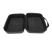 Alomejor Estuche para Carrete de Pesca, Caja de Almacenamiento Protectora Dura de Cuero PU con Esponja de Alta Densidad y Cremallera Bidireccional, para Carrete Giratorio con Mosca y (L)