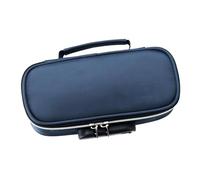 Alomejor Estuche para Lápices con Cerradura de Gran Capacidad, Bolsa de Papelería de Material de Lona para Estudiantes de Secundaria, Diseño de Práctico Portátil (Blue)