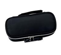 Alomejor Estuche para Lápices con Cerradura de Gran Capacidad, Bolsa de Papelería de Material de Lona para Estudiantes de Secundaria, Diseño de Práctico Portátil (Black)