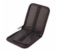 Alomejor Estuche para Lápices Organizador de Gran Capacidad Cremallera Fuerte para Estudiantes Viajeros Aficionados Al Arte Gris (Bolsa Plegable de 72 Unidades (Negra))