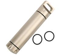 Alomejor Estuche para Medicamentos Impermeable de Aleación de Aluminio Contenedor de Almacenamiento de Supervivencia Al Aire de Alta Precisión para Viajes Diarios 2.3 Oz Liviano para Mochileros (#2)