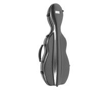 Alomejor Estuche para Violín de Fibra de Carbono de Tamaño Completo con Higrómetro, Mecanismo de Bloqueo Seguro para Caja de Violín 4/4, 2 Correas para los Hombros