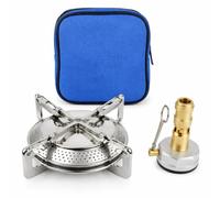 Alomejor Estufa de Camping para Senderismo - Quemador Exterior Portátil Compatible con Tanque de Gas, Cocina de Campamento para Picnic y Aire Equipo de Acampada Ligero y Seguro