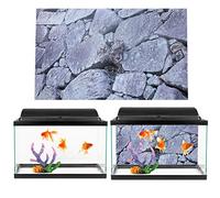 Alomejor Etiqueta Engomada del Acuario de Piedra de Roca Autoadhesiva Imagen Decorativa de Alta Definición para la Pared del Tanque de Peces, Material de PVC de Bricolaje para la Decoración del