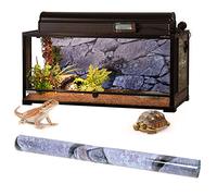 Alomejor Etiqueta Engomada del Acuario de Piedra de Roca Autoadhesiva Imagen Decorativa de Alta Definición para la Pared del Tanque de Peces, Material de PVC de Bricolaje para la Decoración del