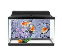 Alomejor Etiqueta Engomada del Acuario de Piedra de Roca Autoadhesiva Imagen Decorativa de Alta Definición para la Pared del Tanque de Peces, Material de PVC de Bricolaje para la Decoración del