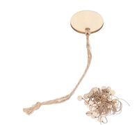Alomejor Etiquetas de Madera para Botellas de Vino, Manualidades DIY Redondas Simples, 50 Unidades, Etiquetas de Regalo para Intercambio de Regalos Navideños, álamo
