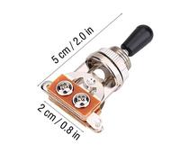 Alomejor Exquisita Pieza de Repuesto de Interruptor de Palanca de 3 Vías de Metal para Guitarra Eléctrica Estilo (SILVER)