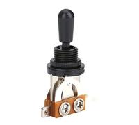 Alomejor Exquisita Pieza de Repuesto de Interruptor de Palanca de 3 Vías de Metal para Guitarra Eléctrica Estilo (BLACK)