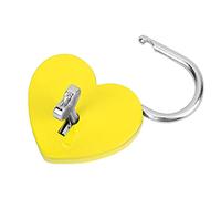 Alomejor Exquisito Candado Colorido con Forma de Corazón con Llave para Joyero, Candado Compacto y Seguro para Equipaje Pequeño, Suministros de Artesanía para el Hogar, Amarillo, Azul, Morado, para