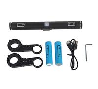 Alomejor Extensor de Manillar, Extensión de Manillar de Aleación de Aluminio Recargable para Bicicleta con Banco de Energía USB y Pantalla de Alimentación Inteligente para Accesorios de