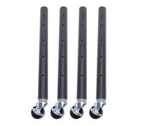 Alomejor Extensor de Patas de Mesa de Acero Al Carbono con Ruedas Giratorias para Estabilidad de Muebles, 4 Elevadores de Extensión de Altura para Encimeras de Cocina, Estantes (51cm)