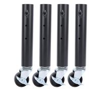 Alomejor Extensor de Patas de Mesa de Acero Al Carbono con Ruedas Giratorias para Estabilidad de Muebles, 4 Elevadores de Extensión de Altura para Encimeras de Cocina, Estantes (27cm)