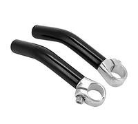 Alomejor Extremo del Manillar de Bicicleta Ligero y Fuerte de Aleación de Aluminio para una Mejor Absorción de Impactos para Entusiastas del Ciclismo de Bicicleta de Carretera Negro/Rojo 1 par (BLACK)