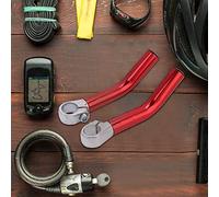 Alomejor Extremo del Manillar de Bicicleta Ligero y Fuerte de Aleación de Aluminio para una Mejor Absorción de Impactos para Entusiastas del Ciclismo de Bicicleta de Carretera Negro/Rojo 1 par (rojo)