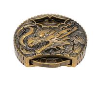 Alomejor Fantasy Dragon Design Juego de Dados Giratorios de Aleación de Zinc 7 en 1 para Jugadores de Juegos de rol de Mesa (Bronce)