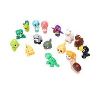 Alomejor Figuras de Animales Pequeños, Juego de Juguetes Lindos de 16 | Compatible con Bloques de Construcción Grandes, Plástico de Calidad, Resistente y Resistente a Impactos, Bordes Redondos