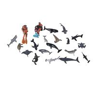 Alomejor Figuras Realistas de Animales Marinos, Paquete de 60 Juguetes de Criaturas Oceánicas de Plástico con Vida Marina para la Educación de los Niños