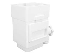 Alomejor Filtro de Bajante, Filtro de Hoja de Canal Eficiente a Prueba de Intemperie para Tubería de Drenaje, Ahorro de Espacio en la Azotea, Plástico, 1 Juego (White)