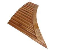 Alomejor Flauta de Pan Precisa, Instrumento de Viento de Madera de bambú para Principiantes, para Amantes de la Música, Color bambú, Flauta de Pan de 15 Tubos para Uso Personal o Regalo (mano derecha)
