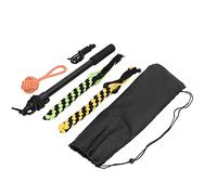 Alomejor Flirt Pole Toy - Herramienta de Entrenamiento Ajustable Retráctil para Perros Pequeños, Medianos y Grandes con Cordón Elástico