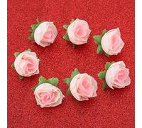 Alomejor Flor Artificial Colorida de la Cabeza de la Peonía de la Seda Decoración de la Flor de DIY para el Hogar Fiesta Boda Jardín 50 Piezas, Champán (Pink)