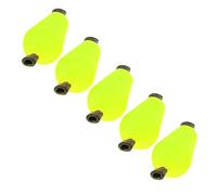 Alomejor Flotador de Pesca con Mosca de 5 Uds, Flotabilidad Ligera de Espuma de Alta Densidad de Tamaño Pequeño, con Manguera de Goma para un Ajuste Rápido de la Profundidad, Naranja (Amarillo