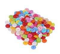 Alomejor Flower Buttons 200 Pcs, Durable Plastic Craft