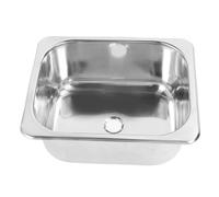 Alomejor Fregadero para RV, Fregadero Individual de Acero Inoxidable 304 para RV, Cuenco de 17 L con Salida de Drenaje de 40 Mm, Espejo Pulido para Caravana, Barco, Autocaravana, Barra de Cocina