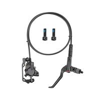 Alomejor Frenos de Disco Hidráulicos, Juego de Frenos de Aleación de Aluminio con Palanca de 3 Dedos, Manguera Delantera de 800 Mm y Manguera Trasera de 1400 Mm para Bicicleta de Montaña (2)