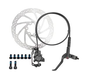 Alomejor Frenos de Disco Hidráulicos, Juego de Frenos de Aleación de Aluminio con Palanca de 3 Dedos, Manguera Delantera de 800 Mm y Manguera Trasera de 1400 Mm para Bicicleta de Montaña (3)