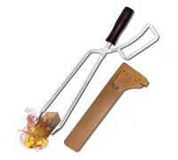 Alomejor Funda de Piel Sintética para Pinzas para Chimenea, Protector Duradero para Uso en Barbacoas Al Aire y acampadas; Diseño de Bolsa para Colgar en la Cintura para un Transporte cómodo;