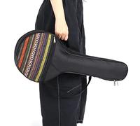 Alomejor Funda para Banjo de 4 Cuerdas, Funda de Algodón Estilo étnico con Correas Ajustables y Cojín Interior, para Proteger el Banjo Pequeño y Guardar partituras.