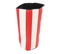 Alomejor Funda para Cabeza de Palo de Golf, Forro de Felpa a Prueba de Salpicaduras de PU, Protector de Palo en Forma de Barril con Diseño de Rayas Rojas y Blancas, para Protección de