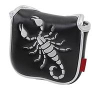 Alomejor Funda para Cabeza de Putter, Funda de PU Resistente Al Agua con Forro de Felpa y Bordado, Protectora para Putter de una Sola Oreja para Almacenamiento de Golf en Interiores y Exteriores