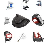 Alomejor Funda para Putter de Golf, Cubierta para Cabeza de Mazo Ultragruesa de 3 Capas para Putter de Eje Central, con Cierre de Gancho Fuerte (Black)