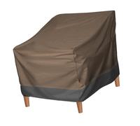 Alomejor Funda para Silla De Exterior, Cubierta para Muebles De Jardín con Revestimiento Plateado Resistente a Desgarros, Material De Tela Oxford (Café Negro 190T)