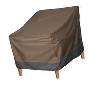 Alomejor Funda para Silla De Exterior, Cubierta para Muebles De Jardín con Revestimiento Plateado Resistente a Desgarros, Material De Tela Oxford (Café Negro 190T)