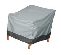 Alomejor Funda para Silla De Exterior, Cubierta para Muebles De Jardín con Revestimiento Plateado Resistente a Desgarros, Material De Tela Oxford (Gris Negro 190T)