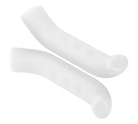 Alomejor Funda Protectora de Silicona para Palanca de Freno de Bicicleta, para Bicicletas de Montaña y de Carretera, Color Blanco, 2 uds.