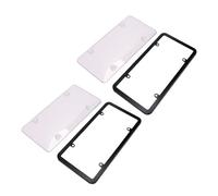 Alomejor Funda Transparente para Placa de Matrícula, Cubierta Protectora | Material ABS Resistente, Resistente a Arañazos y a la Intemperie, Anti-amarilleo, Incluye Todo el Hardware de montaje.