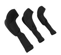 Alomejor Fundas para Cabeza de Palos de Golf, 3 uds., Fundas Protectoras de Cuello Largo de Malla Transpirable de Nailon con Diseño Elástico para Maderas de Golf, Hombres y Mujeres (Black)