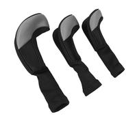 Alomejor Fundas para Cabeza de Palos de Golf, 3 uds., Fundas Protectoras de Cuello Largo de Malla Transpirable de Nailon con Diseño Elástico para Maderas de Golf, Hombres y Mujeres (Grey)