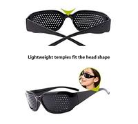 Alomejor Gafas con Orificios Pequeños ABS Negro Peso del Paquete 40 G Elimina el Estrés y la Tensión para la Vista de Cerca y de Lejos