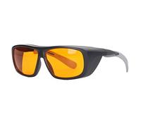 Alomejor Gafas Láser Profesionales Protección Ocular OD 5+ con Alta Tasa de Atenuación para Soldadura y Grabado 1 X Anteojos 1 X Paño de Limpieza (BLACK)