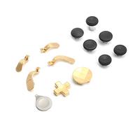 Alomejor Gamepad Swap Joysticks Kit de Accesorios de Repuesto de Metal para Controlador One Series 2, Ajuste Personalizado con Paletas y Palancas Duraderas (GOLD)