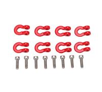 Alomejor Gancho de Remolque de Parachoques Trasero Delantero de Metal de 8 Piezas, Grillete de Remolque de Hierro Duradero Fácil de Instalar para Coche Axial Scx24 1/24 RC, con Gancho de