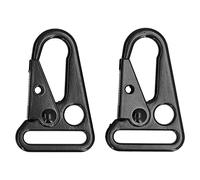 Alomejor Gancho de Seguridad para Eslinga, Ligero, Duradero, Portátil para Actividades Al Aire Libre, 20 Unidades/Bolsa, Aleación, Negro